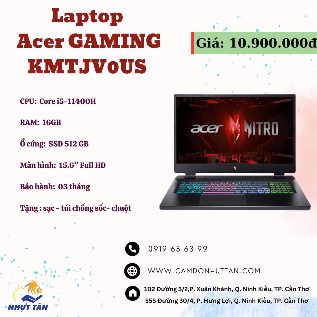 Laptop Acer GAMING Nitro 5 KMTJV0US